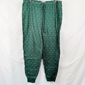 LC Lauren Conrad Women's Green Floral Sleep Pants Size Large